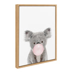 Sylvie Bubble Gum Koala Framed Canvas by Amy Peterson Art Studio