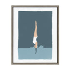 Sylvie Splash Framed Canvas by Rocket Jack